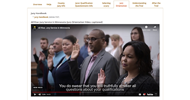 New juror orientation video and handbook released New juror orientation video and handbook released