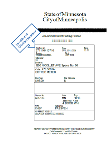 image of parking citation
