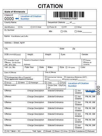 image of a standard citation