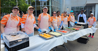 Judges, justices serve lunch at annual charity picnic