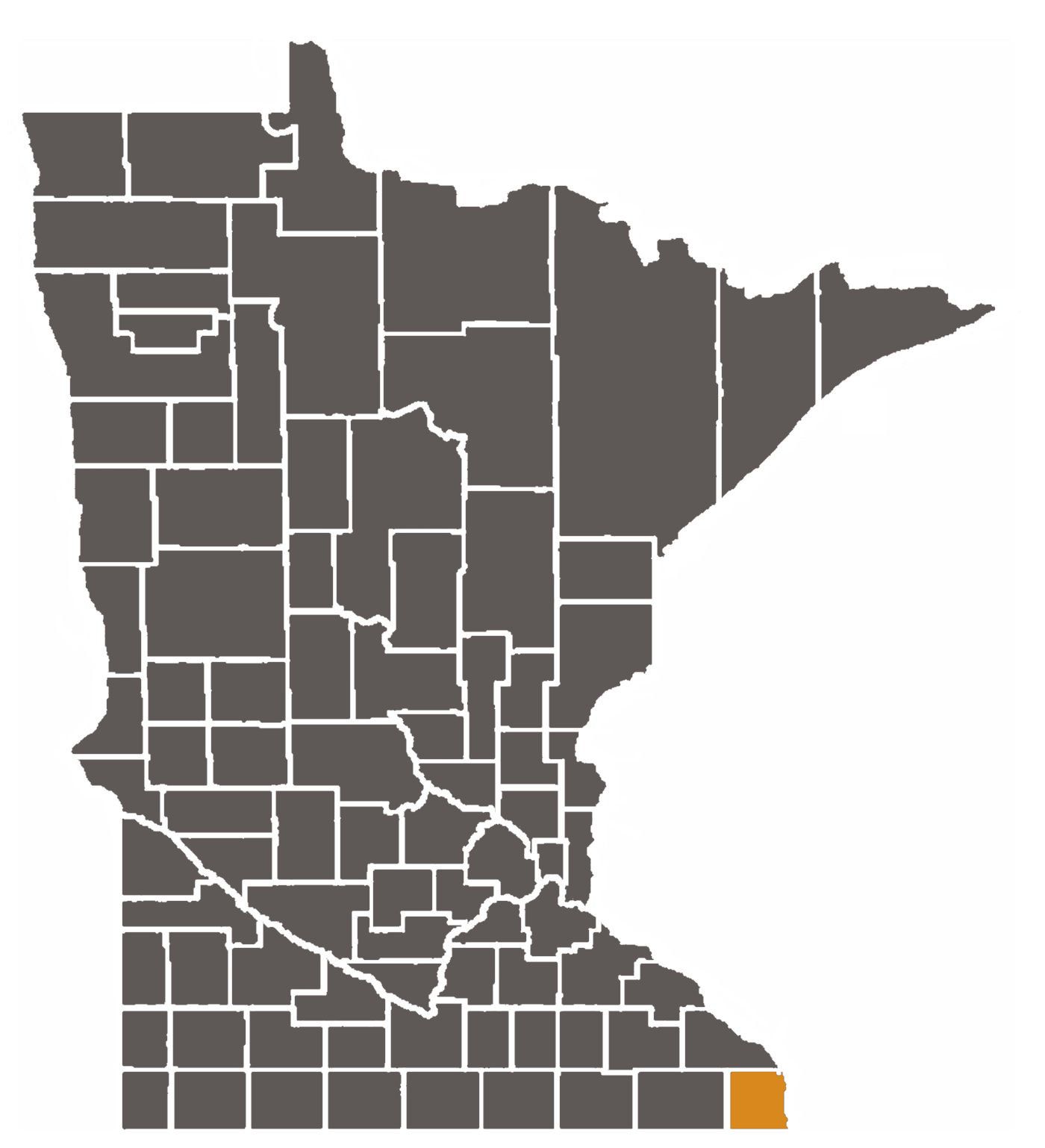 Minnesota map with Houston County highlighted.